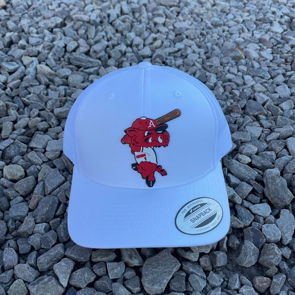 Ribby at Bat 3D YP Snapback Trucker Hat- White - Picture 3 of 5